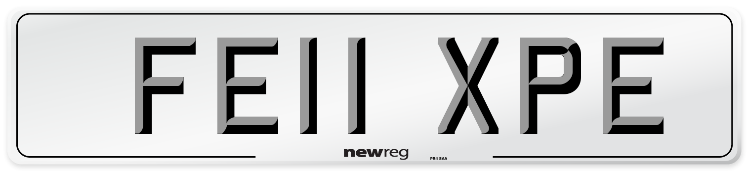 FE11 XPE Number Plate from New Reg